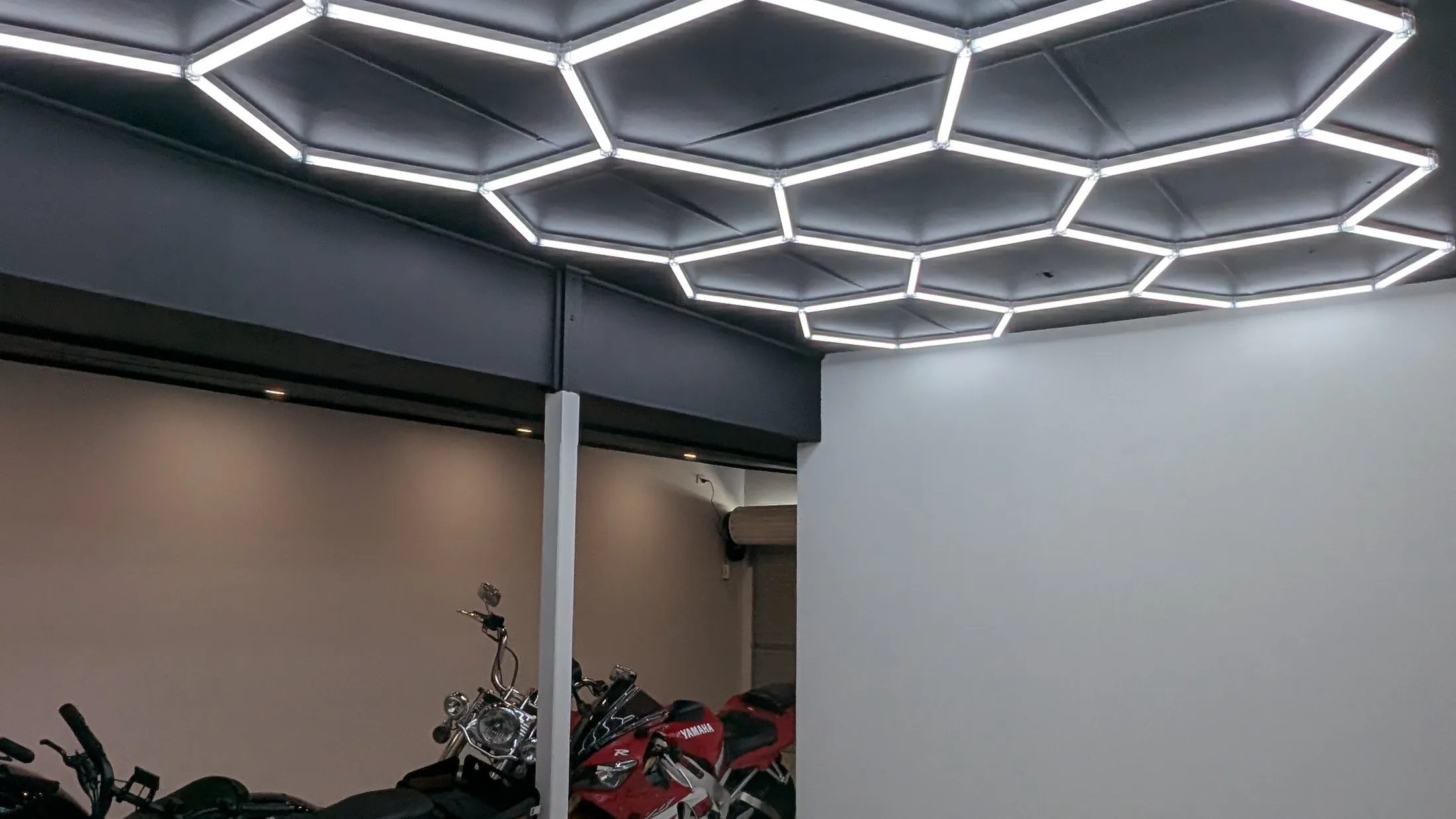 Hexagon LED garage ceiling lighting