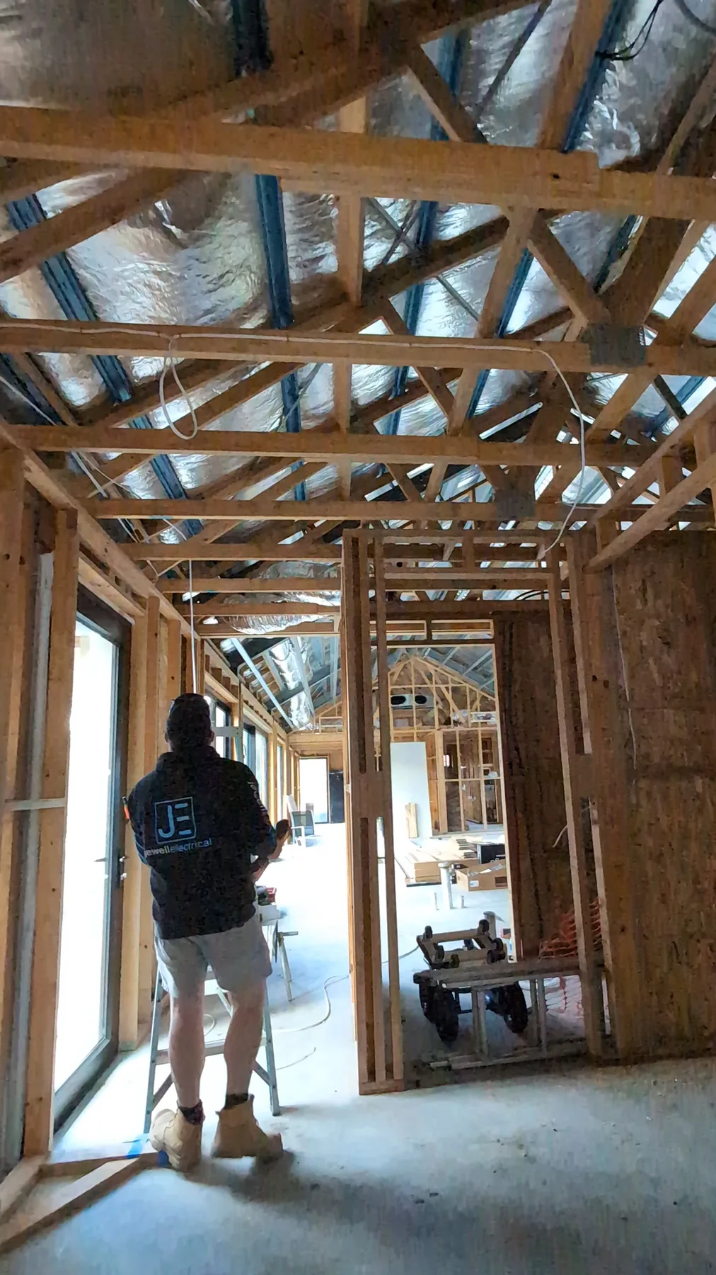 Jaeden wiring a new build